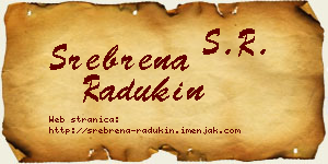 Srebrena Radukin vizit kartica